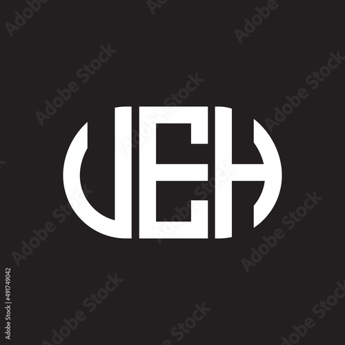 VEH letter logo design. VEH monogram initials letter logo concept. VEH letter design in black background. photo