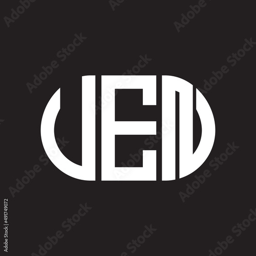 VEN letter logo design. VEN monogram initials letter logo concept. VEN letter design in black background.