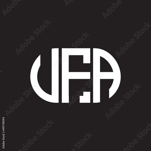 VFA letter logo design. VFA monogram initials letter logo concept. VFA letter design in black background. photo