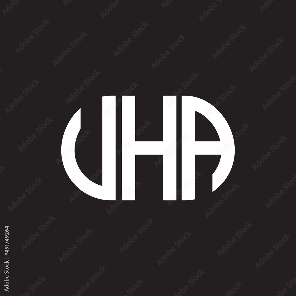 VHA letter logo design. VHA monogram initials letter logo concept. VHA letter design in black background. VHA letter logo design. VHA monogram initials letter logo concept. VHA letter design in black background.