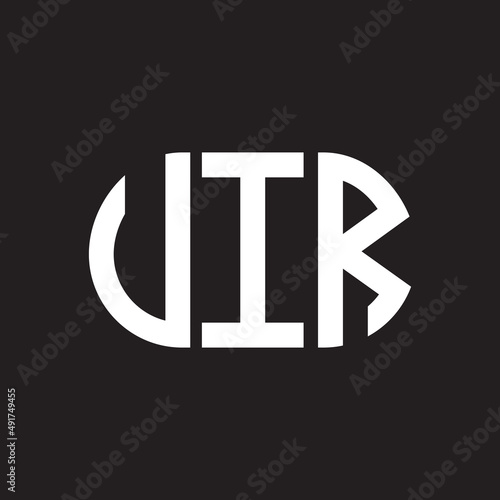 VIR letter logo design. VIR monogram initials letter logo concept. VIR letter design in black background.
