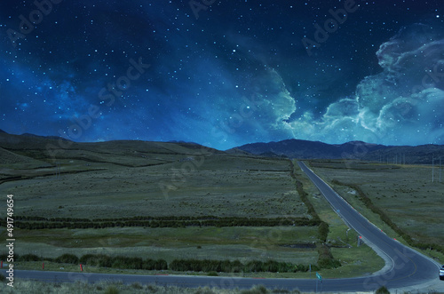 Cielo nocturno, carretera Sierra de los Cuchumatanes photo