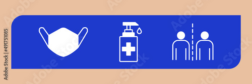 new normal icons  symbol vector elements for infographic web