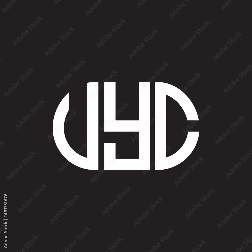 VYC letter logo design. VYC monogram initials letter logo concept. VYC letter design in black background.