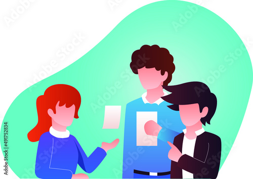 business people talking