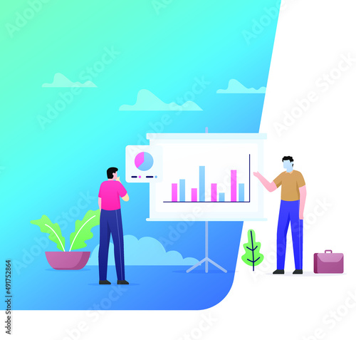 business person with graph