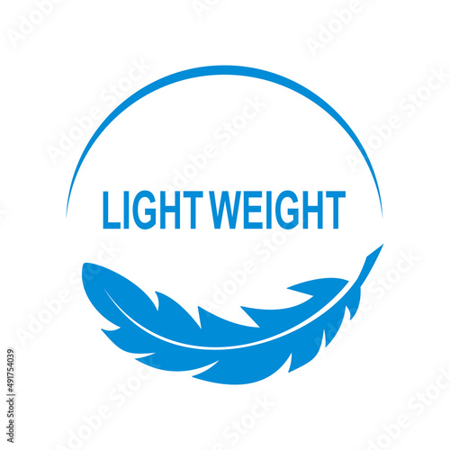 Lightweight feather icon on white background lightweight vector icon	