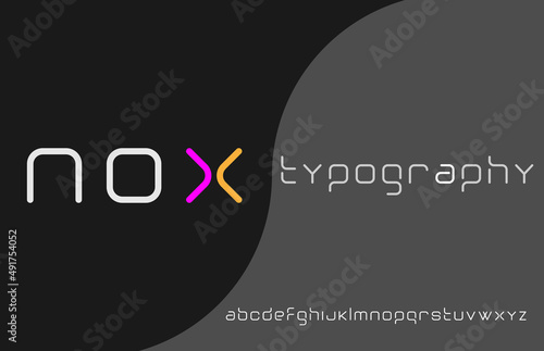 lining modern stylish typography alphabet small letter logo design
