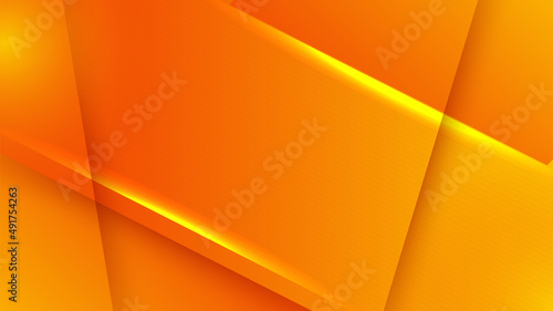 Modern orange yellow abstract background paper shine and layer element vector for presentation design. Suit for business  corporate  institution  party  festive  seminar  and talks.