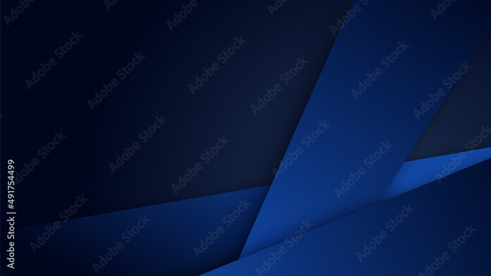 Obraz premium Modern dark blue abstract background paper shine and layer element vector for presentation design. Suit for business, corporate, institution, party, festive, seminar, and talks.