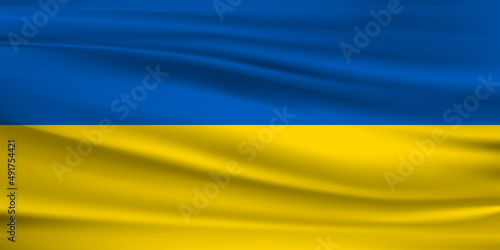 Flag of Ukraine. Vector illustration.