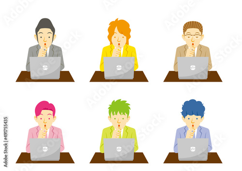 スーツ姿の男性のイラスト