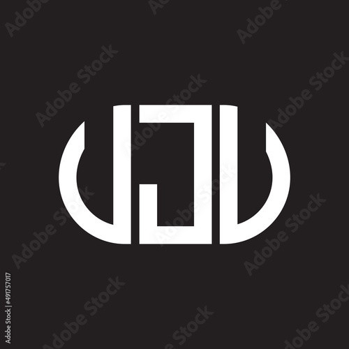 VJV letter logo design. VJV monogram initials letter logo concept. VJV letter design in black background. photo