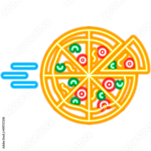 Fast Pizza Neon