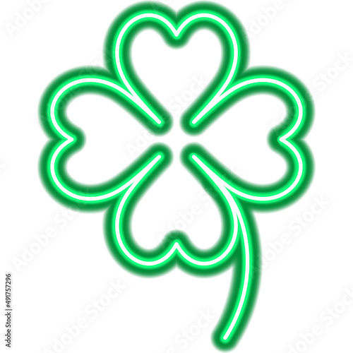 Four Leaf Clover Neon