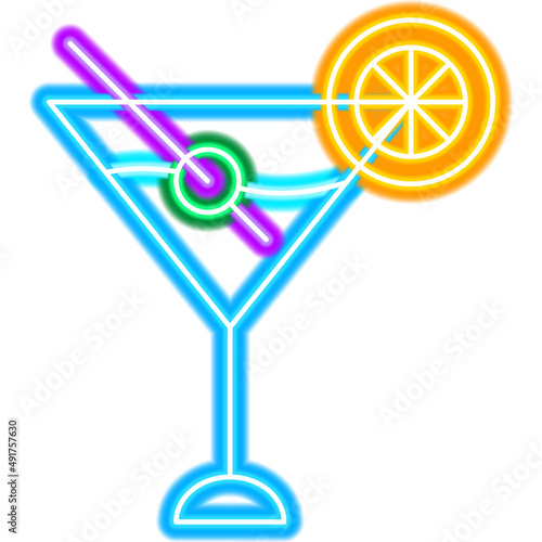 Martini Drink Neon