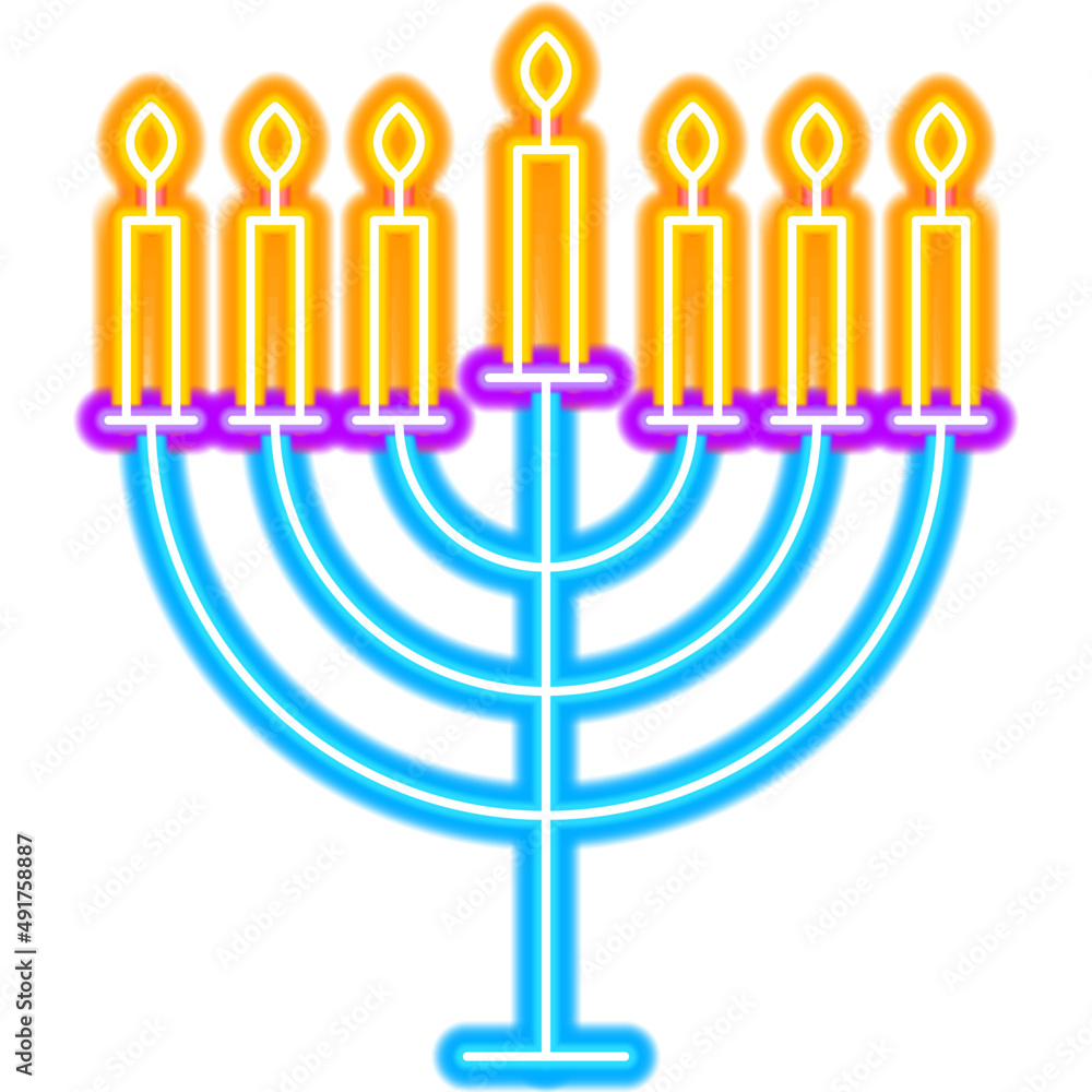 Menorah Hanukkah Neon Menorah Hanukkah Neon