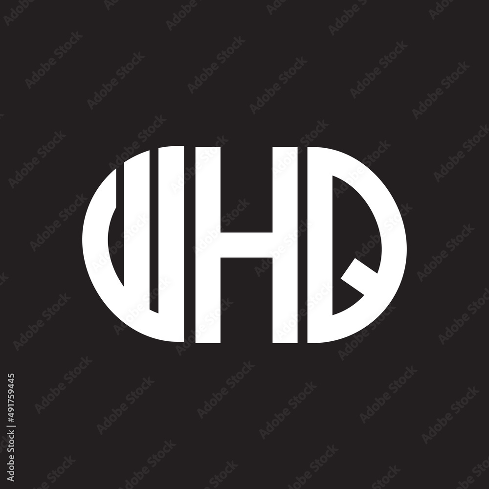 WHQ letter logo design. WHQ monogram initials letter logo concept. WHQ letter design in black background. WHQ letter logo design. WHQ monogram initials letter logo concept. WHQ letter design in black background.