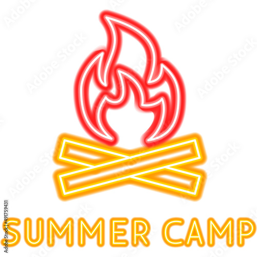 Summer Camp Neon Label