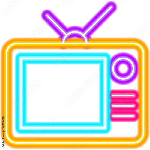 Television Neon Icon