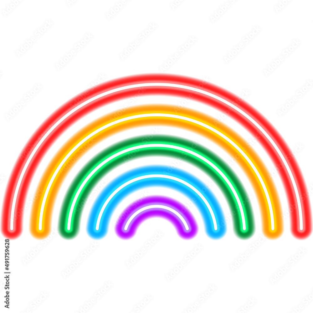 Fototapeta premium Weather Rainbow Neon