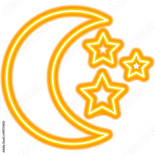 Weather Moon Stars Neon