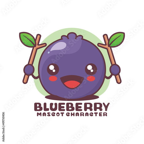 vector blueberry cartoon illustration, suitable for, logos, prints, stickers, etc