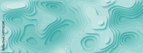 Abstract modern background with wave style and soft blue pastel color 3d papercut vector background. Abstract paper cut slime background. banner with 3D abstract background with blue paper cut waves. 