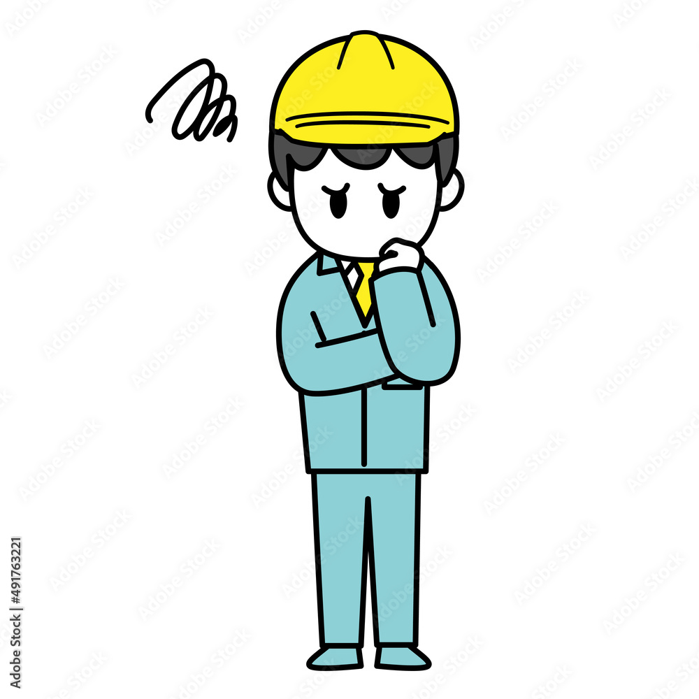 男性 作業 悩み ヘルメット 工事 イラスト 男性 作業 悩み ヘルメット 工事 イラスト
