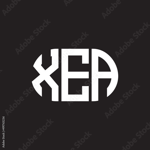 Free Download XEA letter logo design. XEA monogram initials letter logo concept. XEA letter design in black background. - GFXLoad