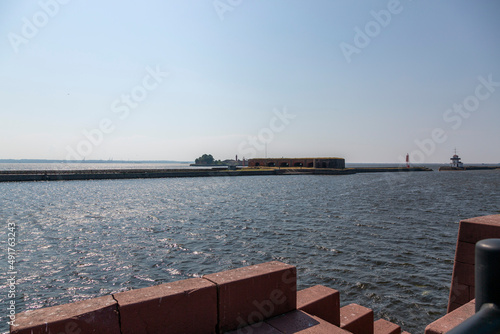 The Prince Menshikov Battery IS A Long-Term Defensive Structure in The Defense System of the Kronstadt Fortress. photo