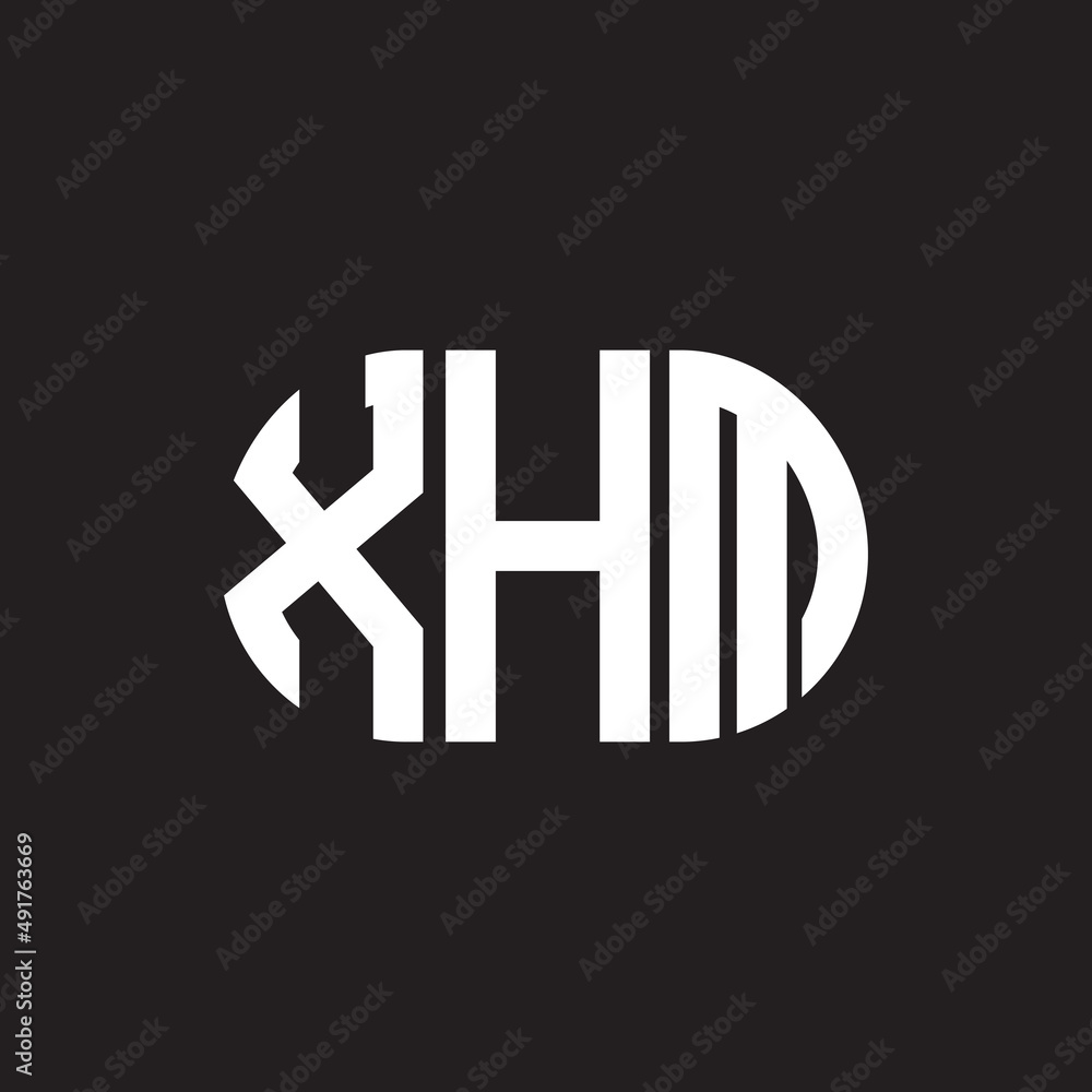 XHM letter logo design. XHM monogram initials letter logo concept. XHM letter design in black background. XHM letter logo design. XHM monogram initials letter logo concept. XHM letter design in black background.