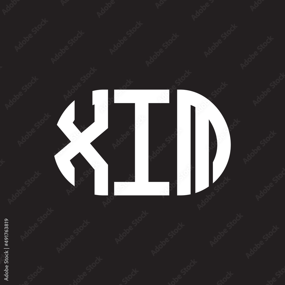 Fototapeta premium XIM letter logo design. XIM monogram initials letter logo concept. XIM letter design in black background.