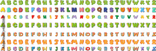 Font design for english alphabets