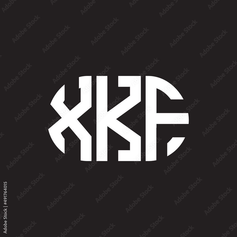 XKF letter logo design. XKF monogram initials letter logo concept. XKF letter design in black background. XKF letter logo design. XKF monogram initials letter logo concept. XKF letter design in black background.