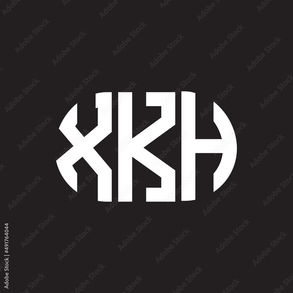 XKH letter logo design. XKH monogram initials letter logo concept. XKH letter design in black background. XKH letter logo design. XKH monogram initials letter logo concept. XKH letter design in black background.