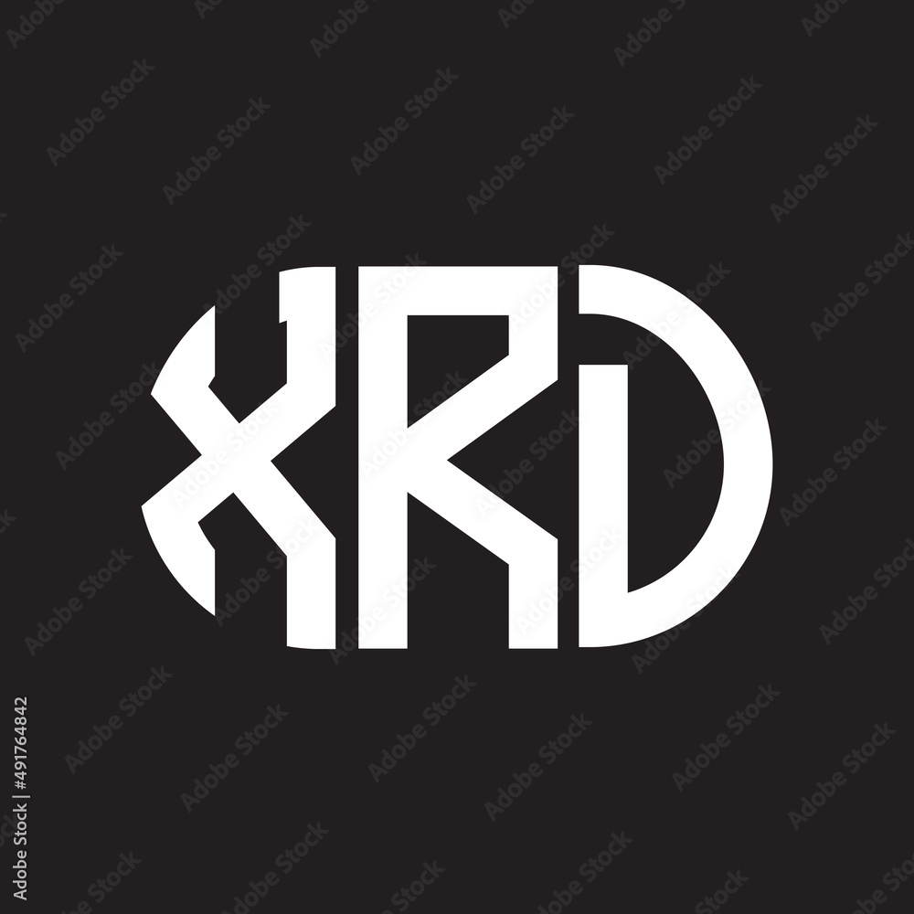 XRD letter logo design. XRD monogram initials letter logo concept. XRD letter design in black background. XRD letter logo design. XRD monogram initials letter logo concept. XRD letter design in black background.