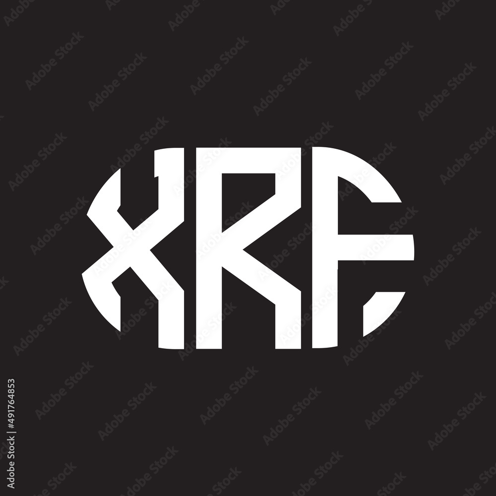 XRF letter logo design. XRF monogram initials letter logo concept. XRF letter design in black background. XRF letter logo design. XRF monogram initials letter logo concept. XRF letter design in black background.