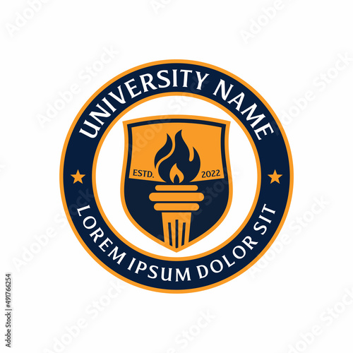 University education logo design vector template