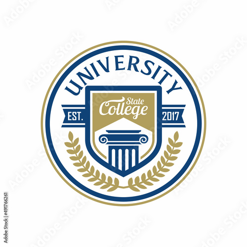 University education logo design vector template