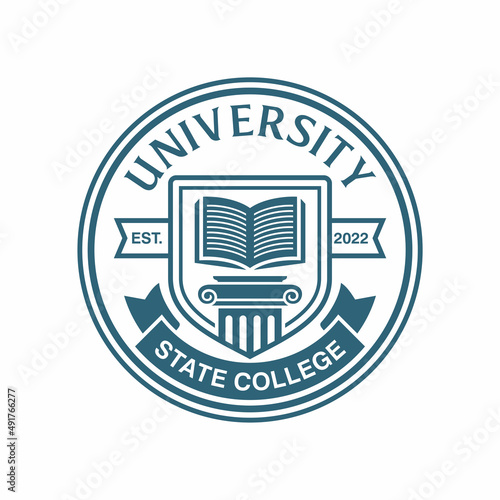 University education logo design vector template