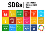 SDGs 17の目標アイコンセット SDGs 17 goals icon set