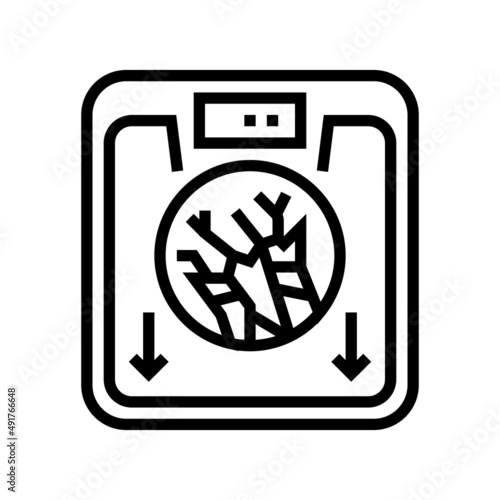 shortness of breath symptom mesothelioma line icon vector. shortness of breath symptom mesothelioma sign. isolated contour symbol black illustration