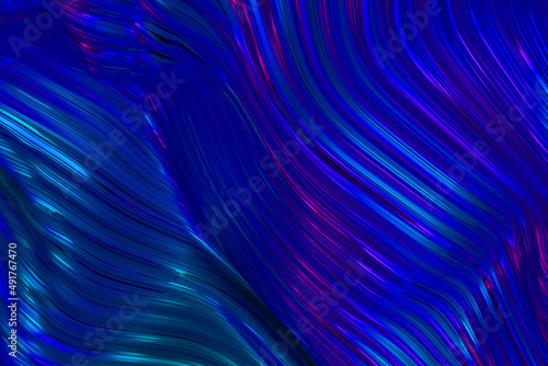 abstract dark blue wavy striped dynamic surface modern futuristic overlay curve geometry distortion pattern.