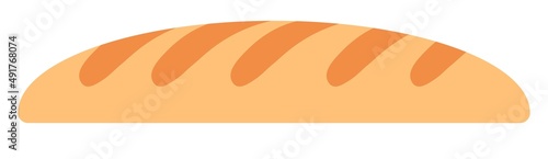 Freshly baked loaf of bread, crusty pastry vector