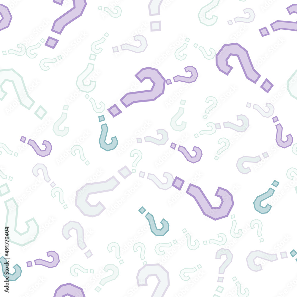 Quiz seamless pattern. Question marks, doubt, faq Quiz seamless pattern. Question marks, doubt, faq