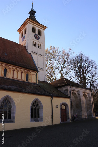 Blick auf die Klosterkirche von Kloster Denkendorf in Süddeutschland	 photo