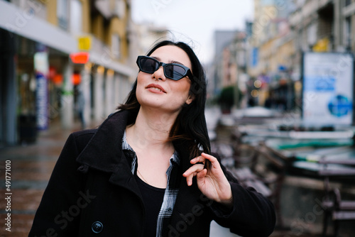 Portrait of a girl with sunglasses