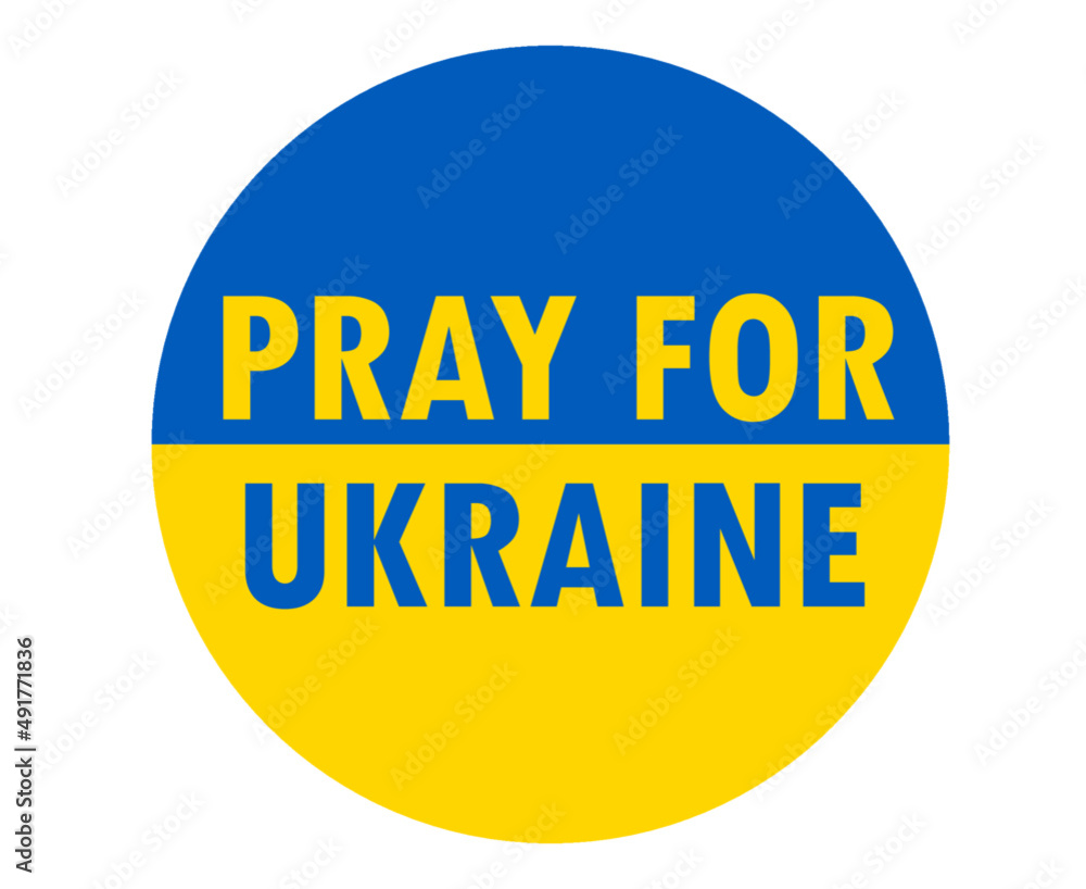 Pray For Ukraine National Europe Symbol With Flag Emblem Abstract Vector Design Pray For Ukraine National Europe Symbol With Flag Emblem Abstract Vector Design