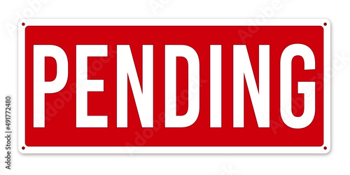 Pending sign. Vector illustration